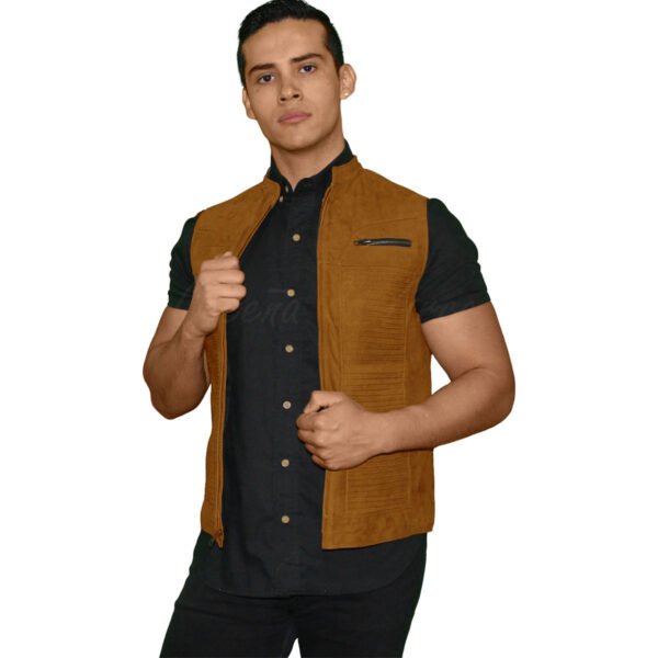 Chaleco de piel para hombre CH70 - Image 5