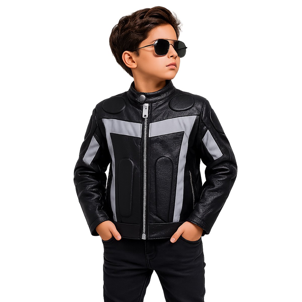 Chamarra Biker para niño Ks21
