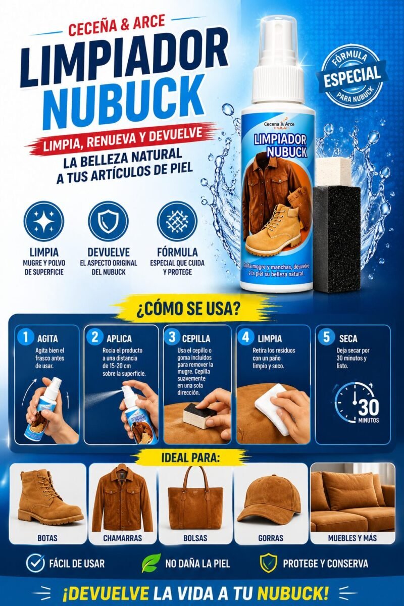 Limpiador Nubuck Quita Mugre Y Manchas A La Piel - Image 4