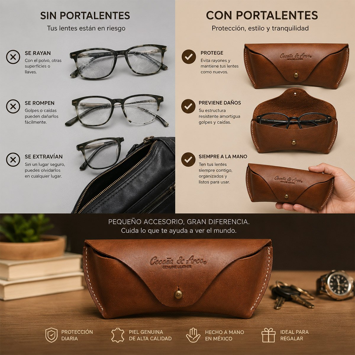 Porta Lentes De Piel Duradero Excelente Calidad - Image 10