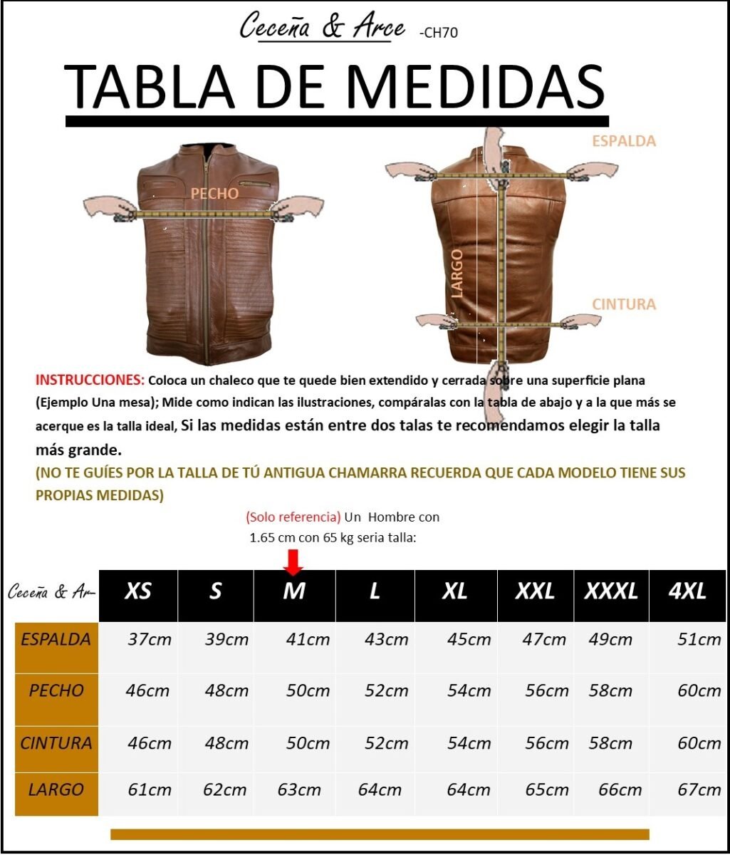 Chaleco de piel para hombre CH70 - Image 6