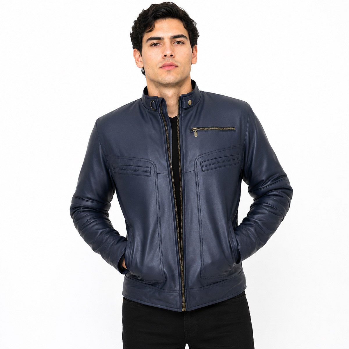 Chamarra de piel para hombre C1 Tlaloc