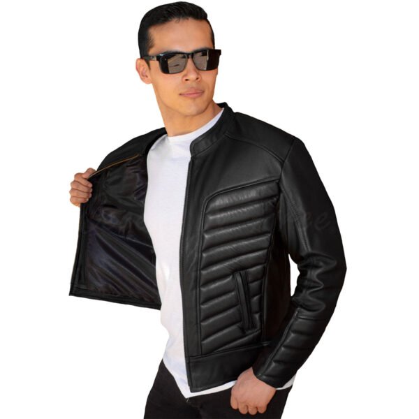 Chamarra de piel para hombre C13 - Image 2