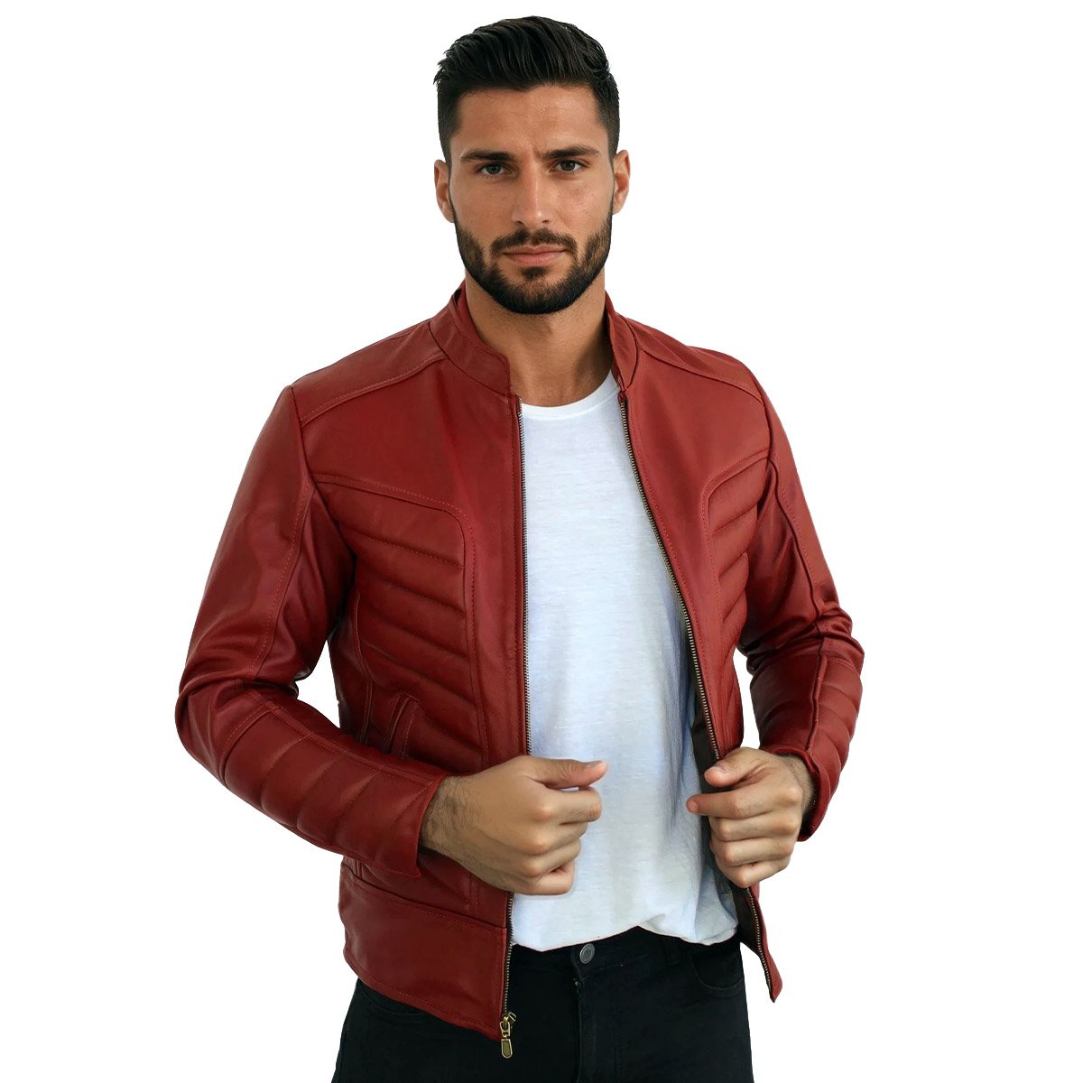 Chamarra de piel para hombre C13