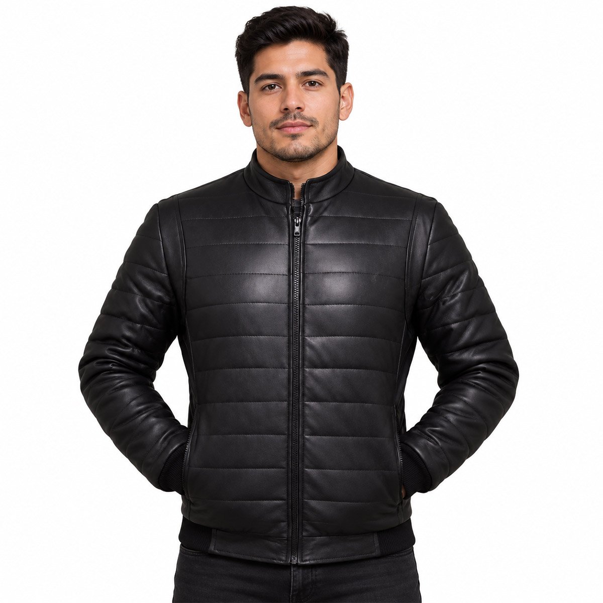 Chamarra de piel para hombre c35