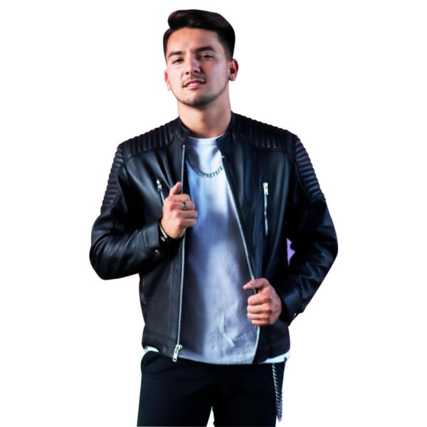 Chamarra de piel para hombre C7 - Image 2