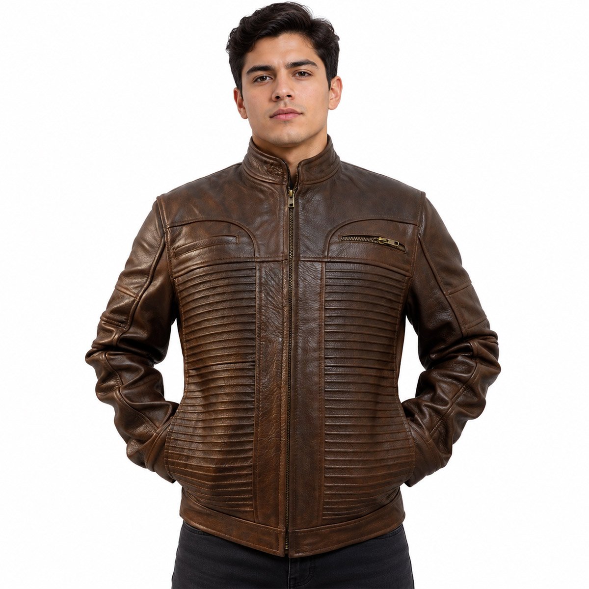 Chamarra de piel para hombre C70 Aztec