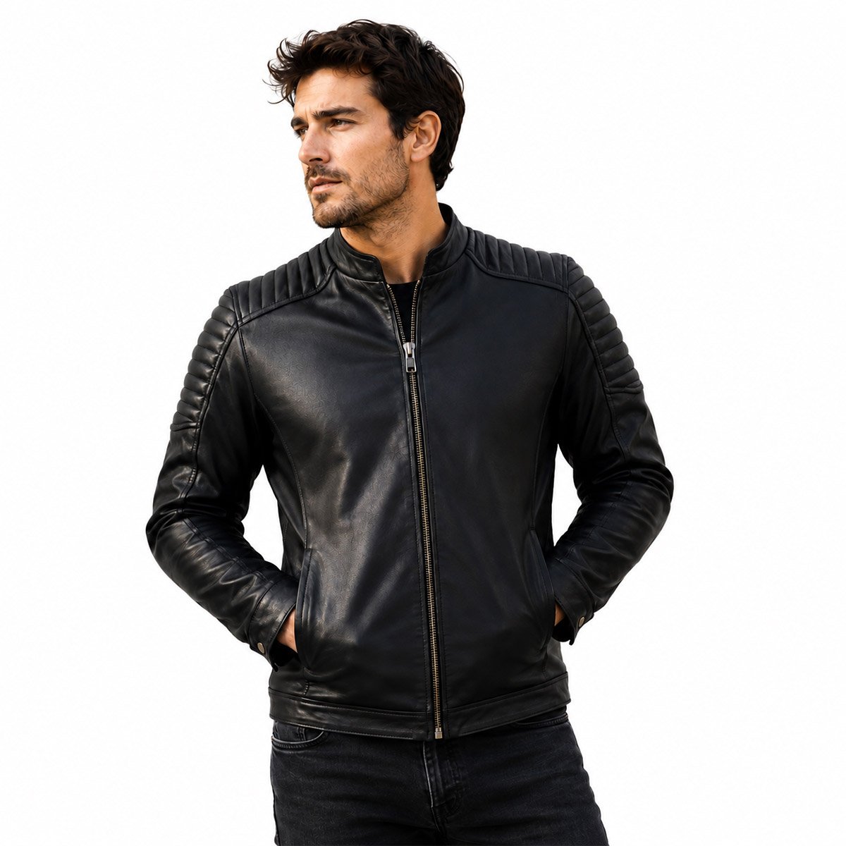 Chamarra de piel para hombre C7