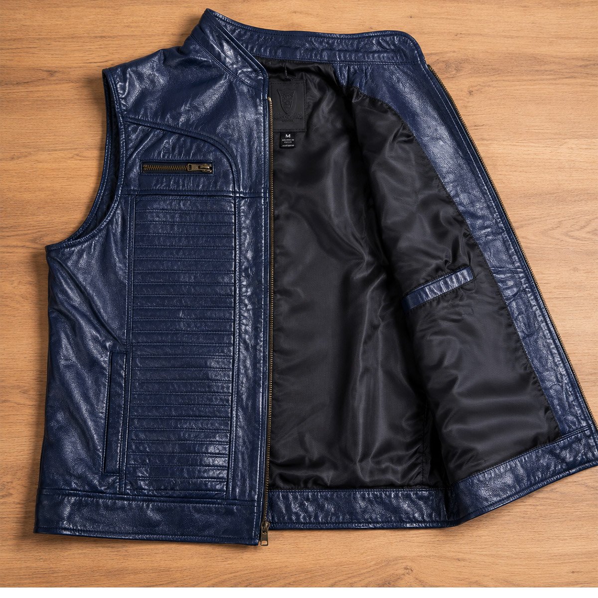 Chaleco de piel para hombre CH70 - Image 24