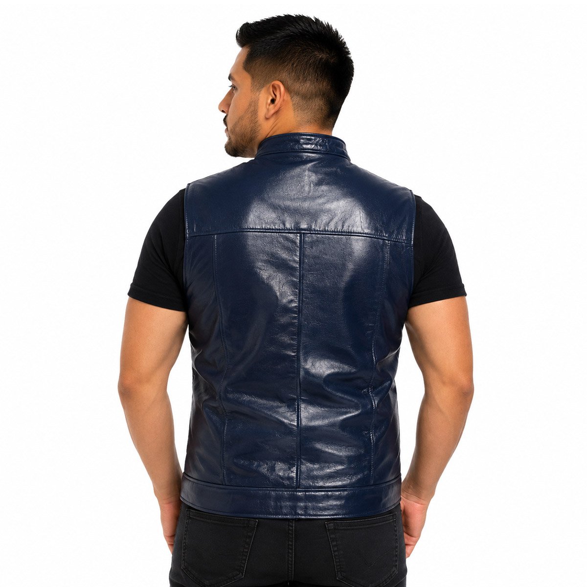 Chaleco de piel para hombre CH70 - Image 26