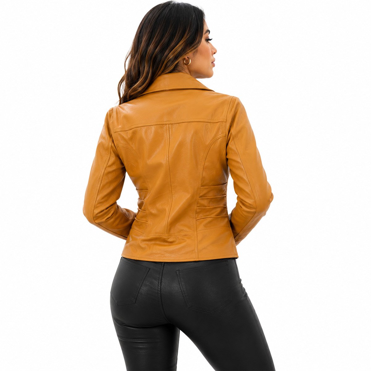 Chamarra de piel para mujer Cruzada - Image 22