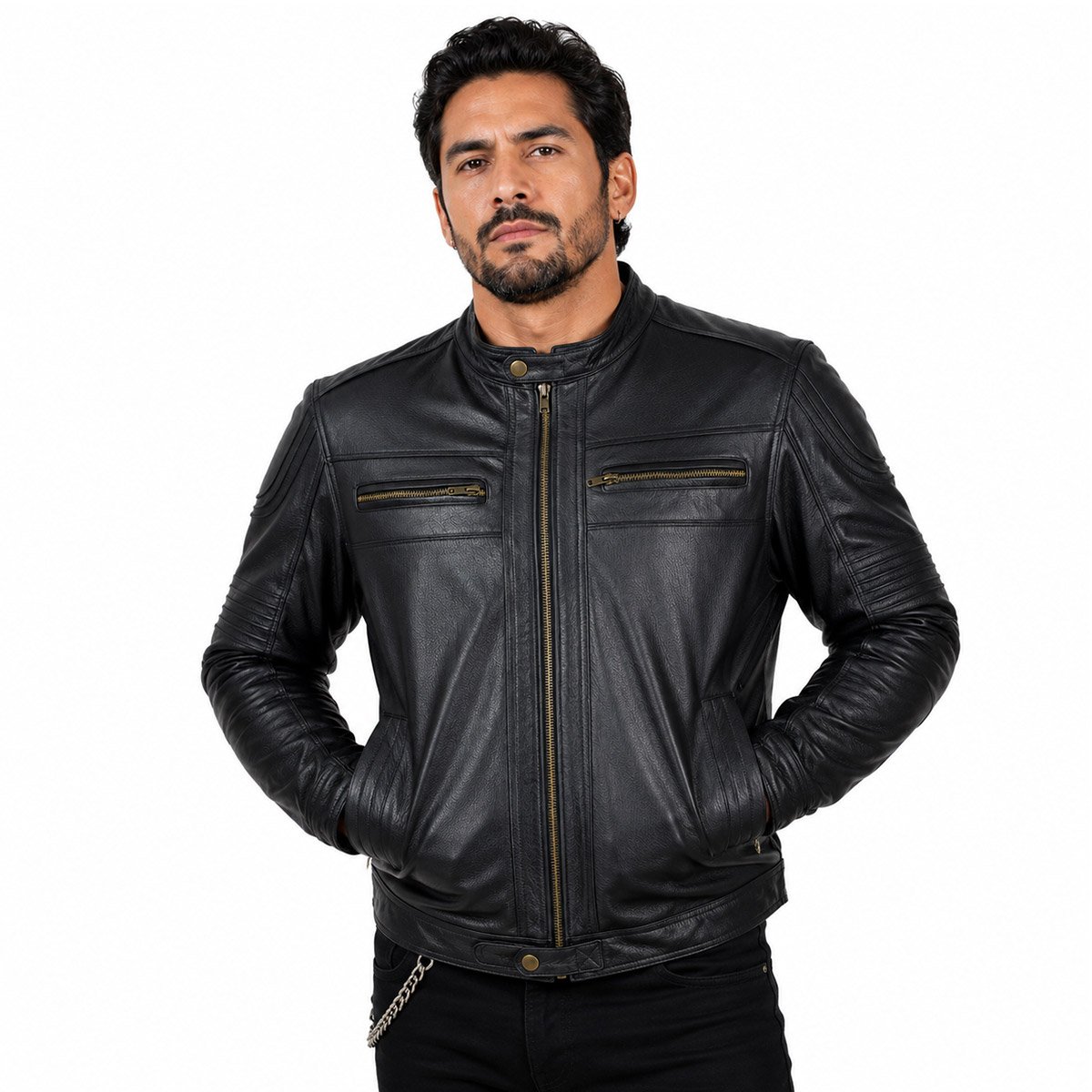 Chamarra biker para hombre Cs6