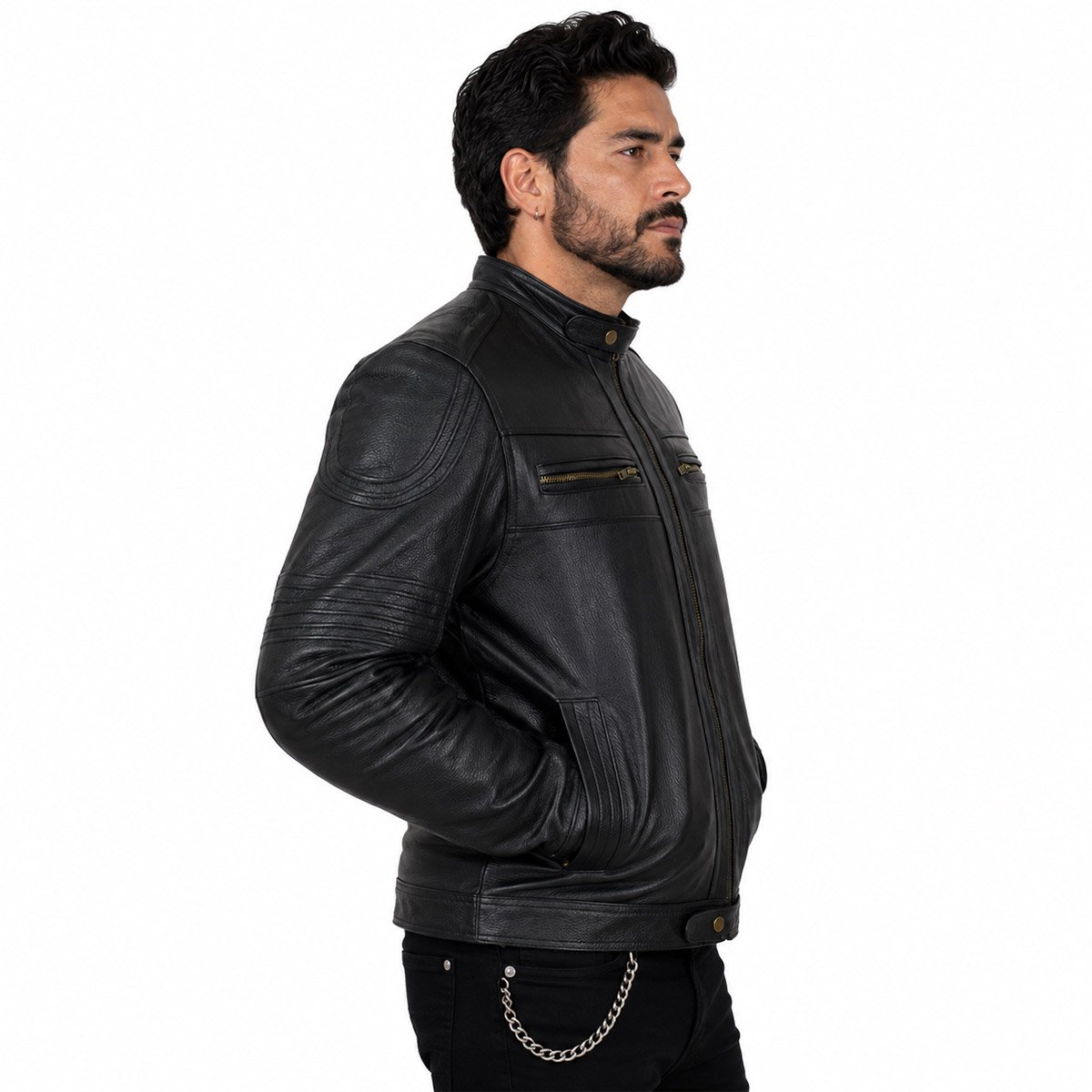 Chamarra biker para hombre Cs6 - Image 9