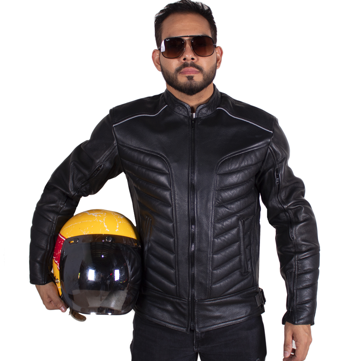 Chamarra de biker para hombre Cs13