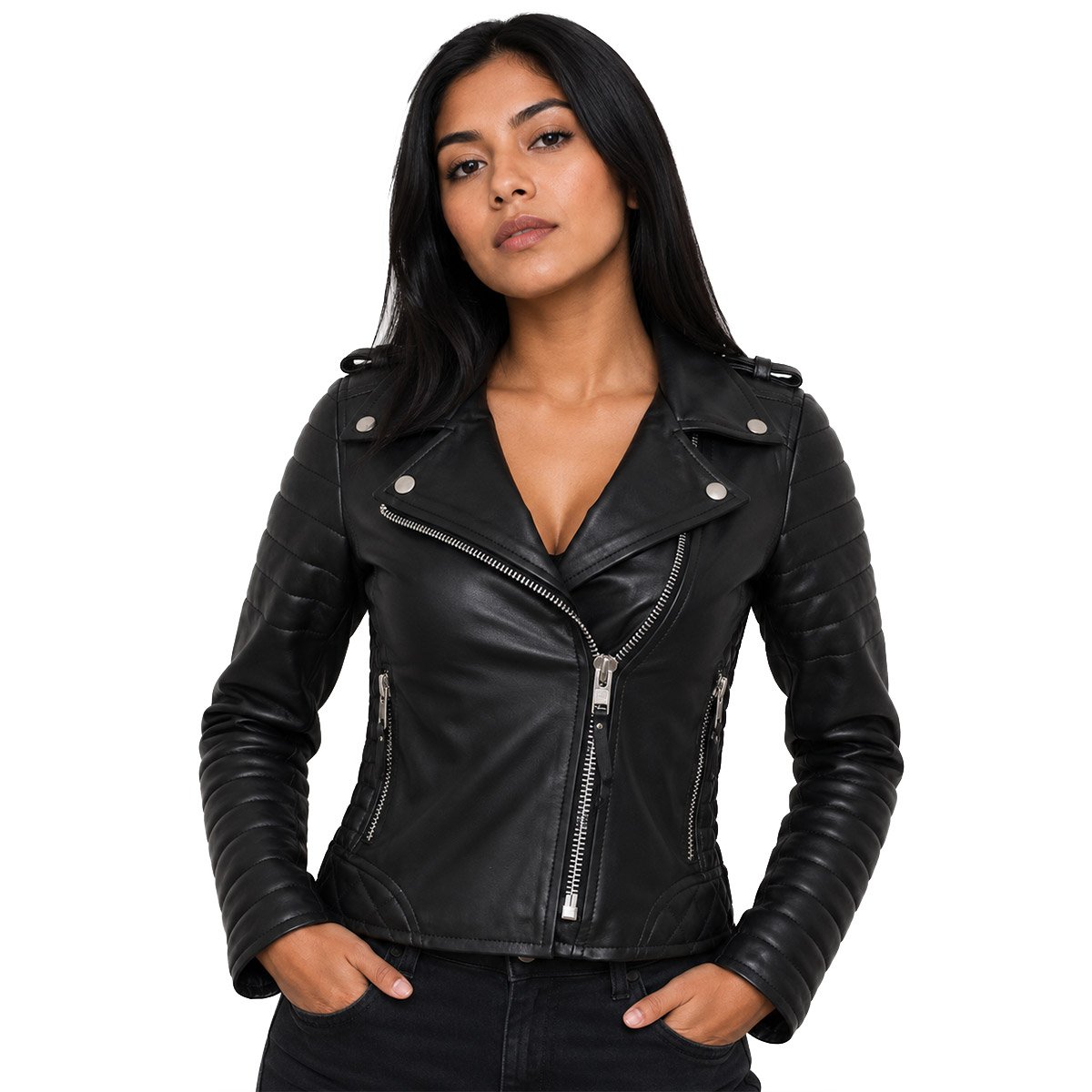 Chamarra de piel para mujer Dskull