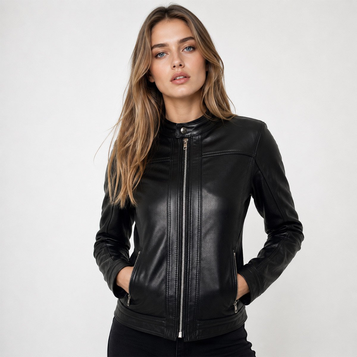 Chamarra de piel para mujer M20