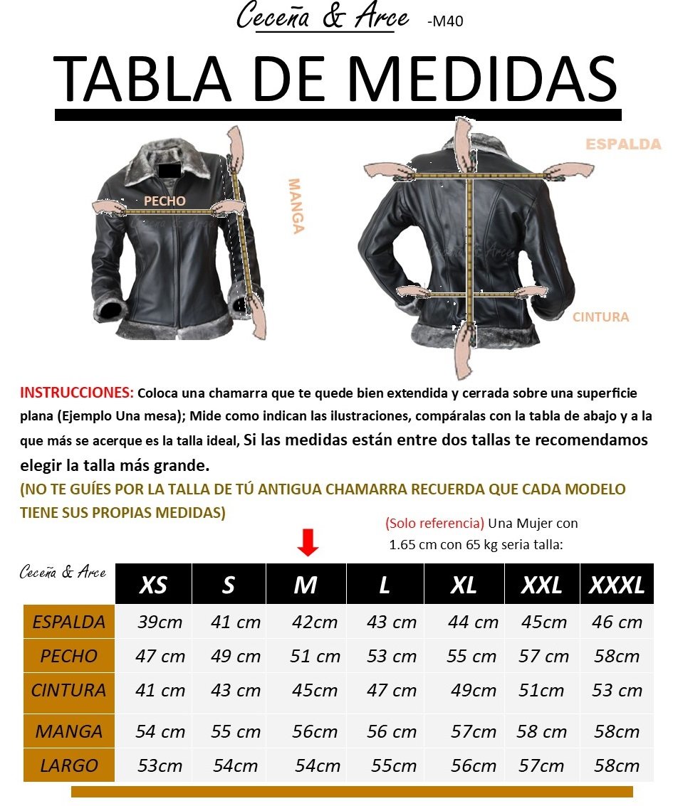 Chamarra de piel para mujer M40 - Image 3