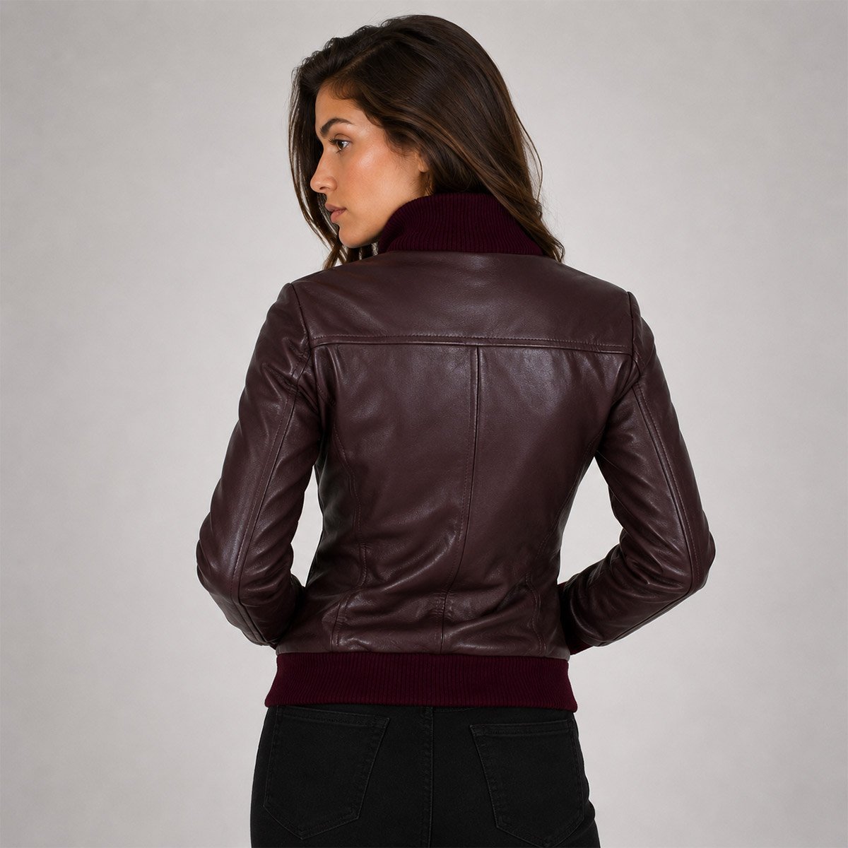 Chamarra de piel para mujer M50 - Image 4