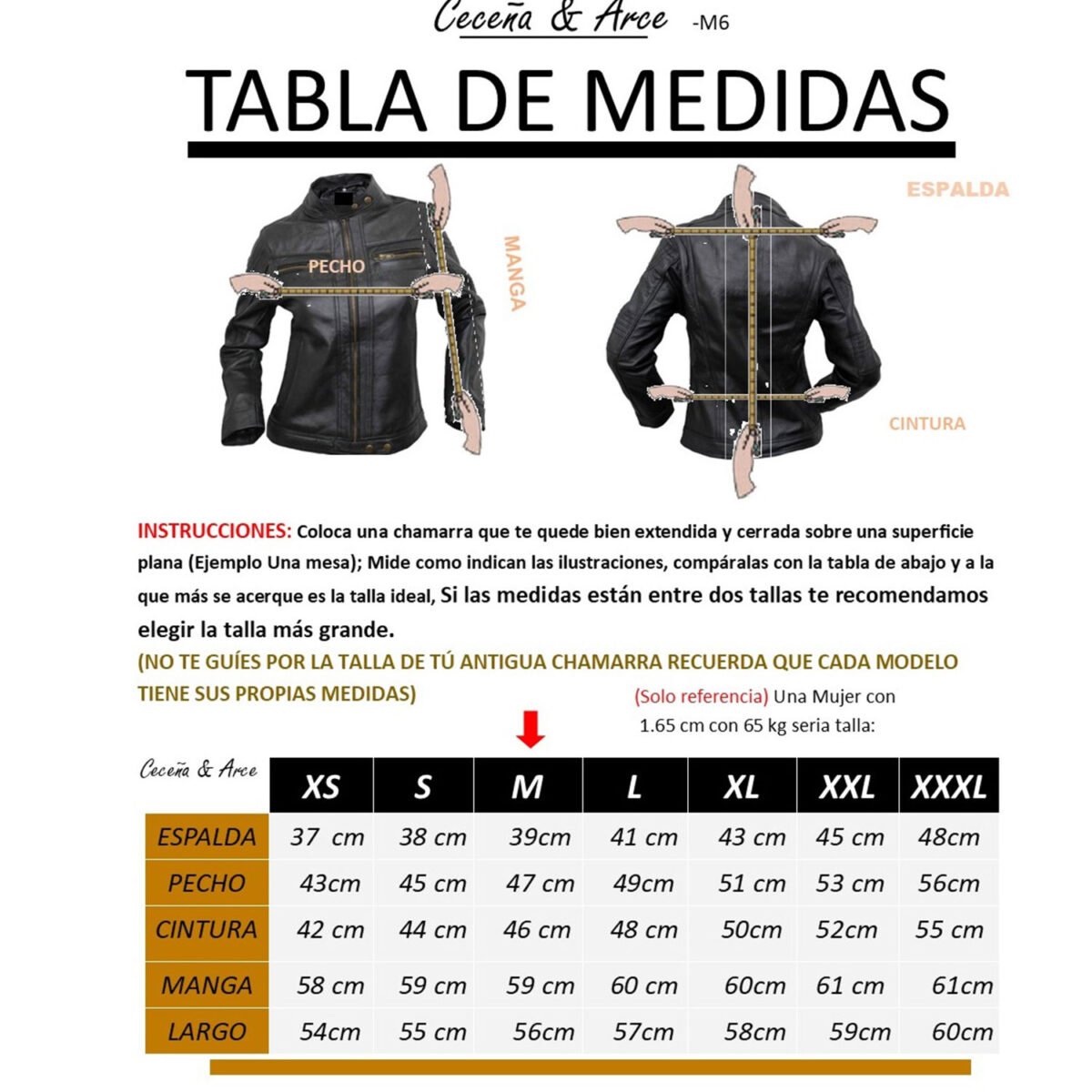 Chamarra de piel para mujer M6 - Image 7