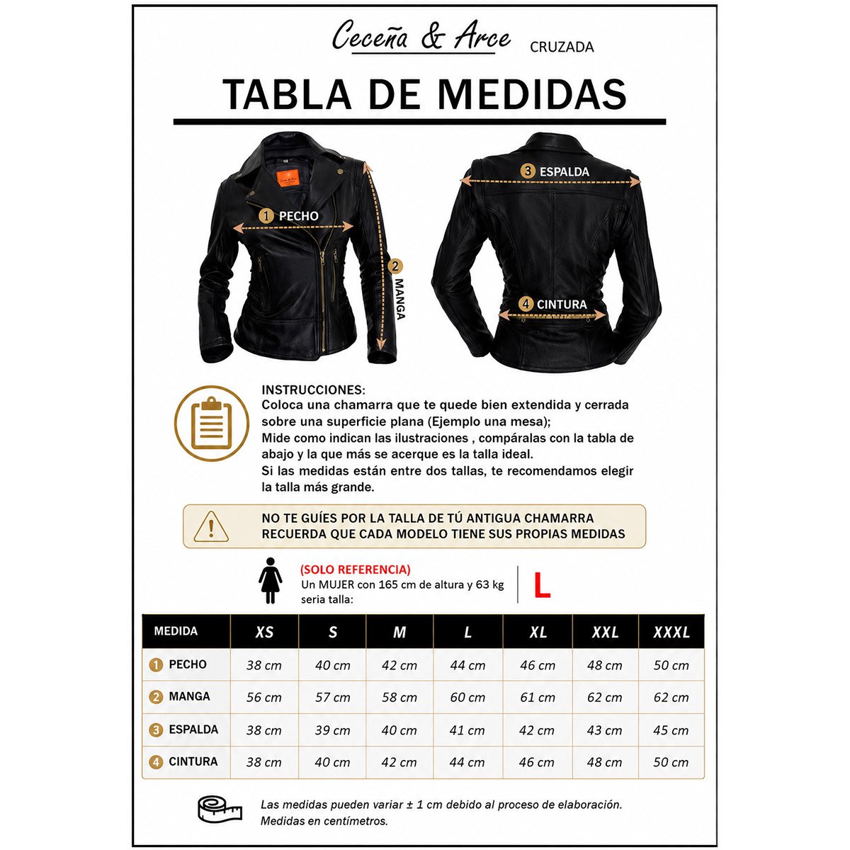 Chamarra de piel para mujer Cruzada - Image 11