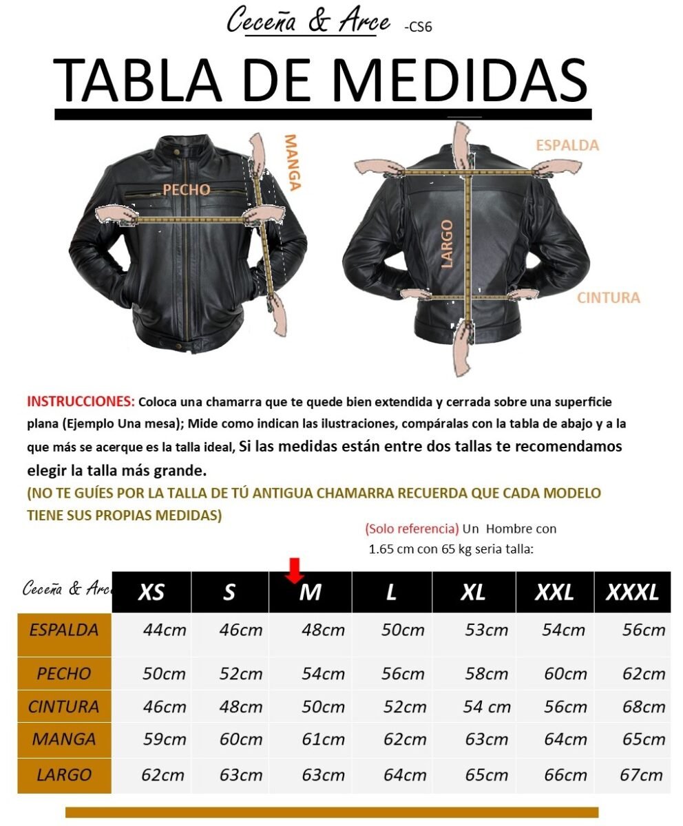 Chamarra biker para hombre Cs6 - Image 14