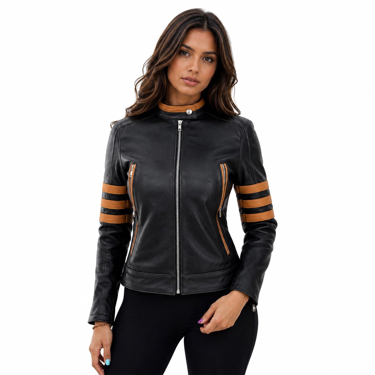 Chamarra de piel para mujer Dwolver