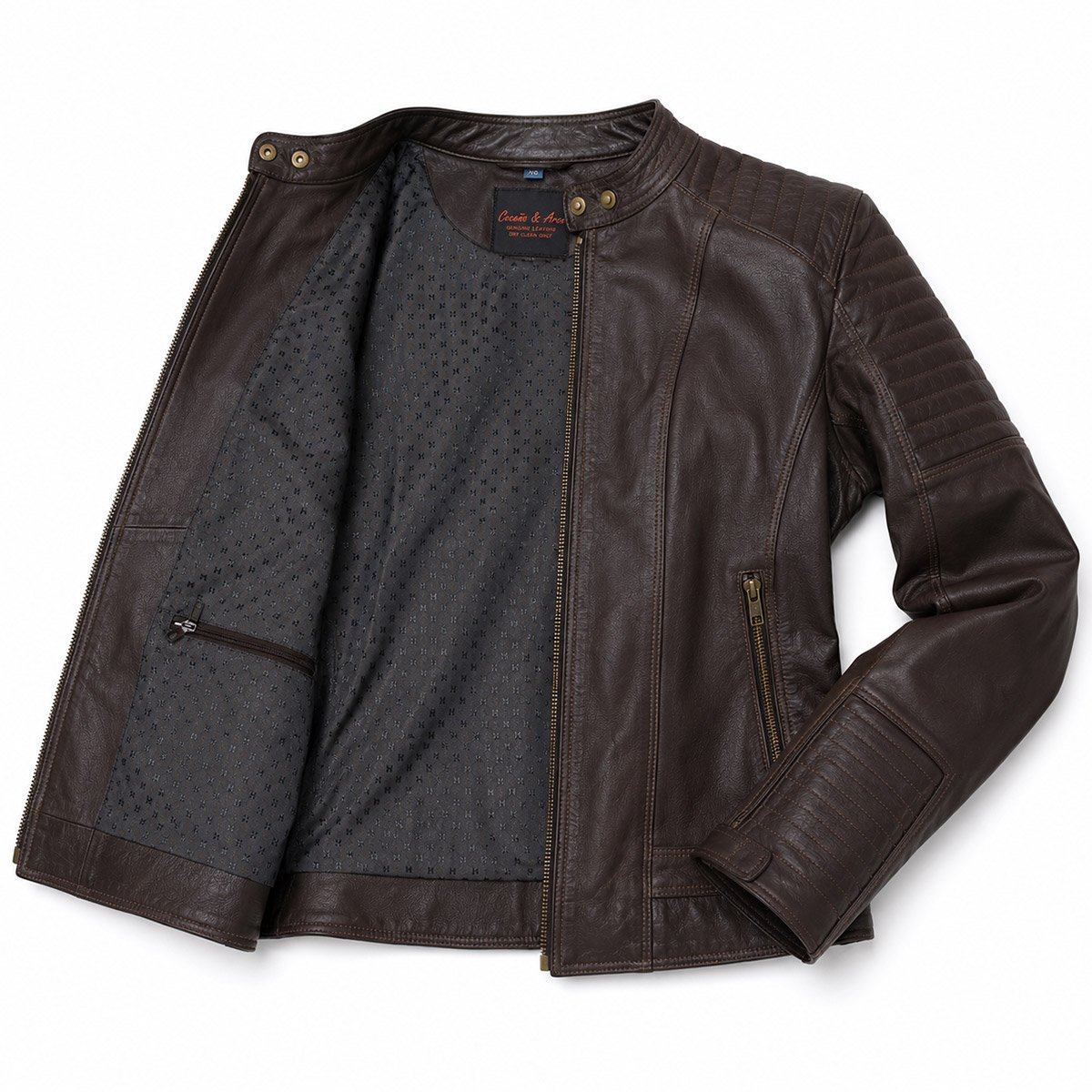 Chamarra de piel para mujer M52 - Image 18