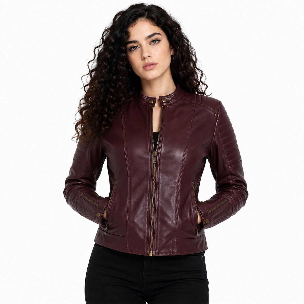Chamarra de piel para mujer M52
