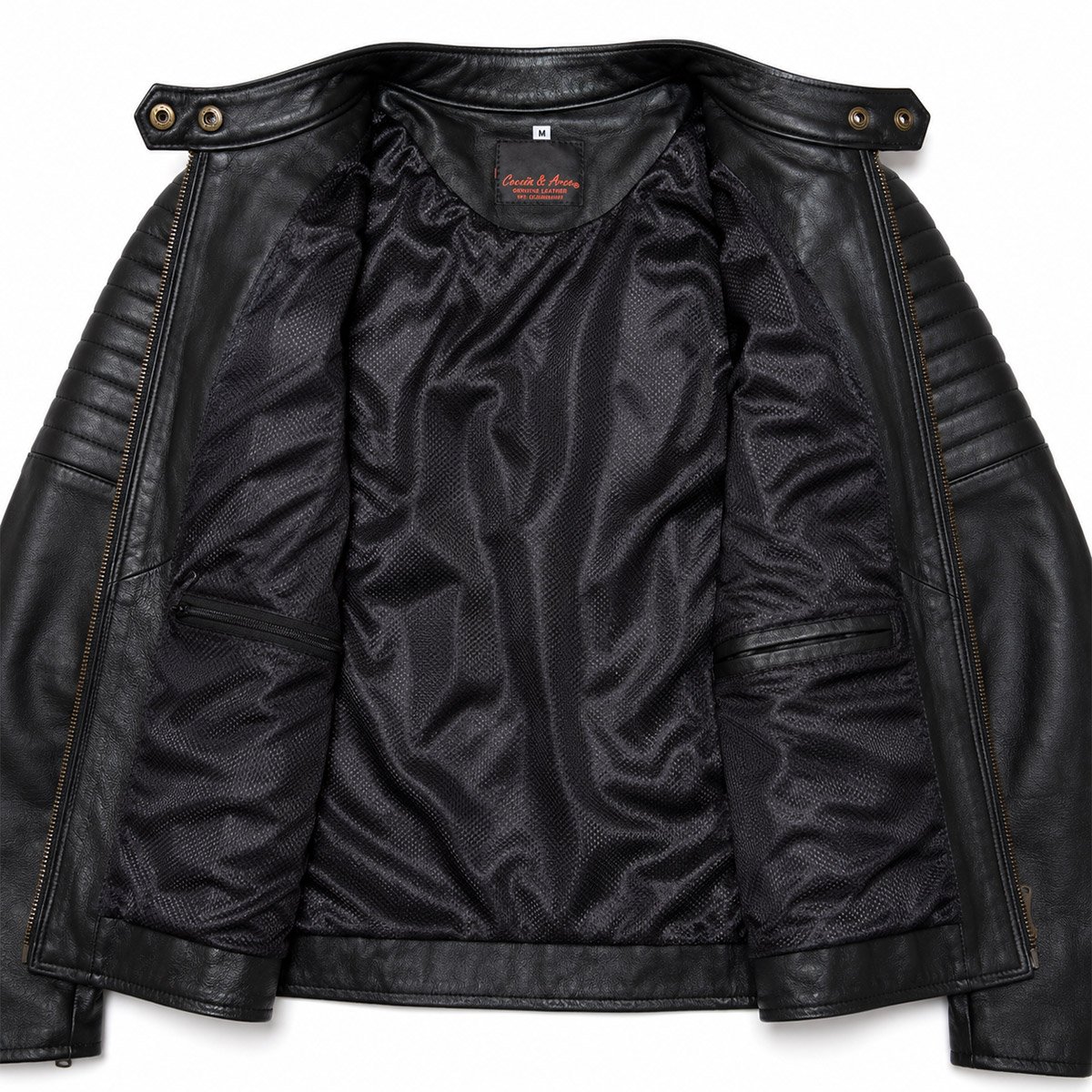 Chamarra de piel para mujer M52 - Image 12