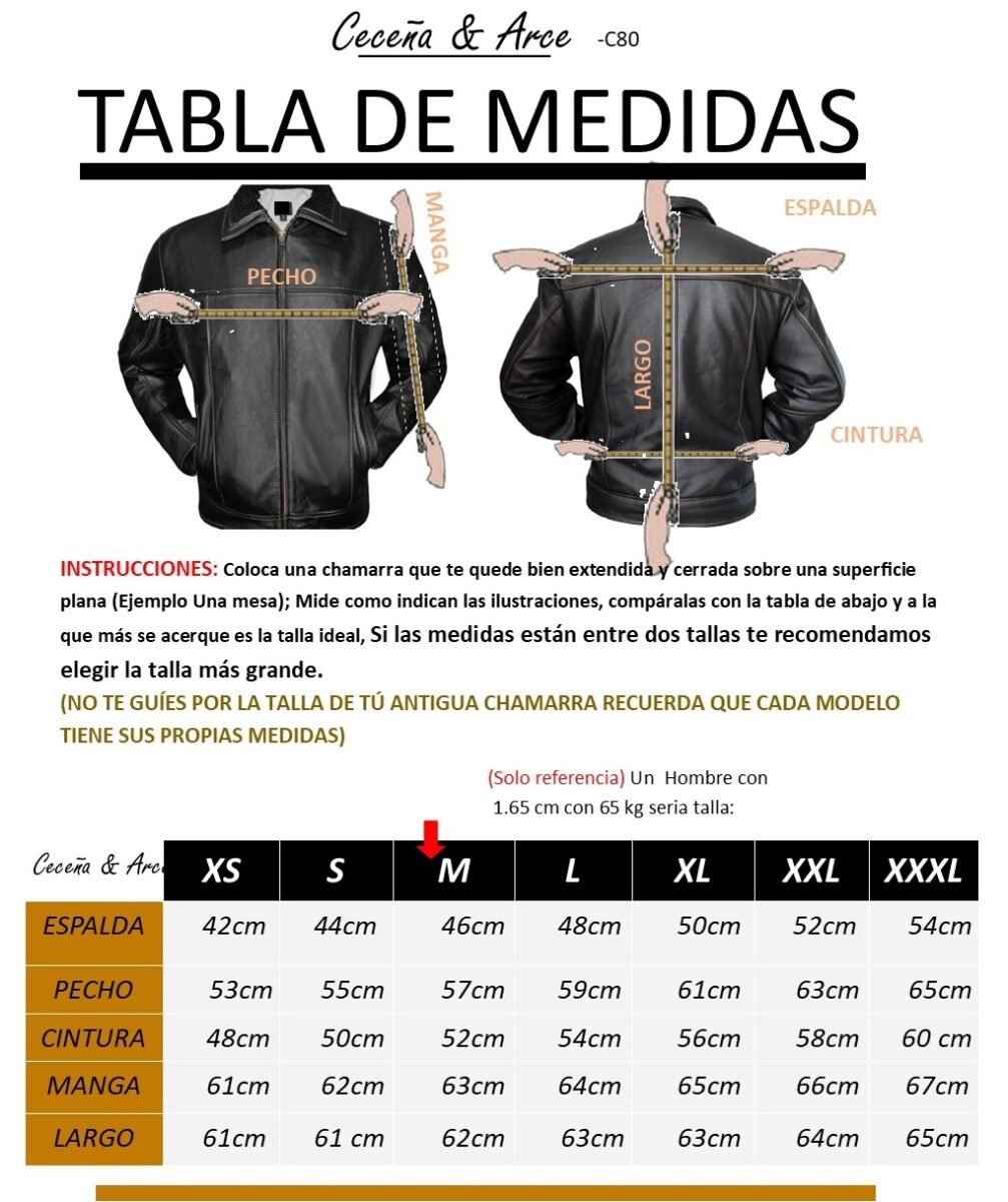 Chamarra de piel para hombre c80 - Image 4