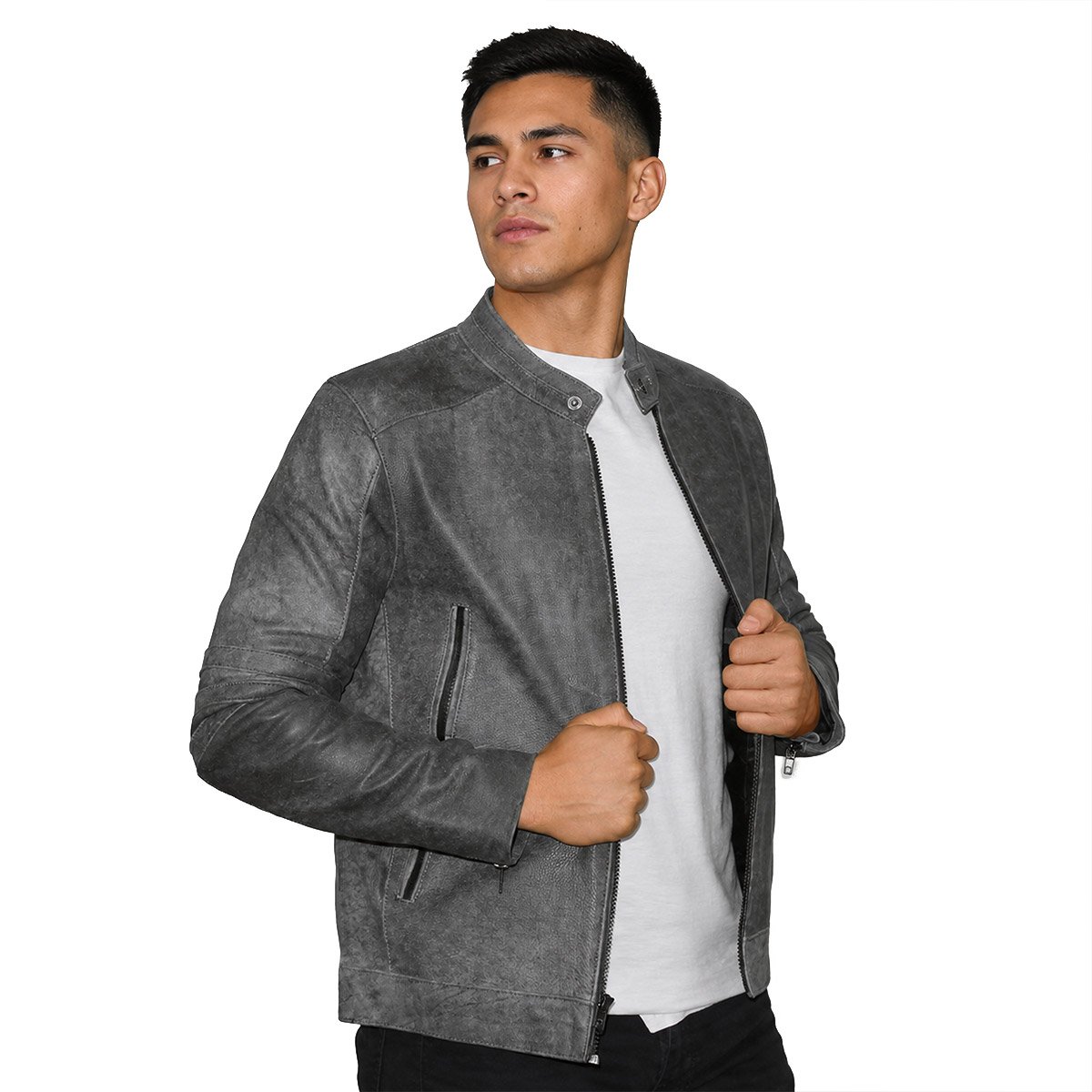 Chamarra de piel para hombre wolver