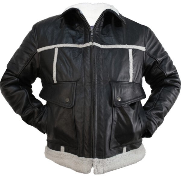 Chamarra de piel para hombre C10 - Image 2