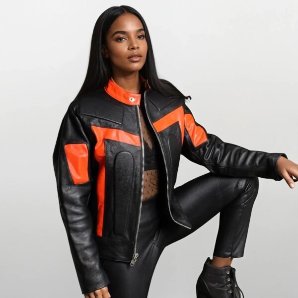 Chamarra biker para mujer MS21 - Image 3