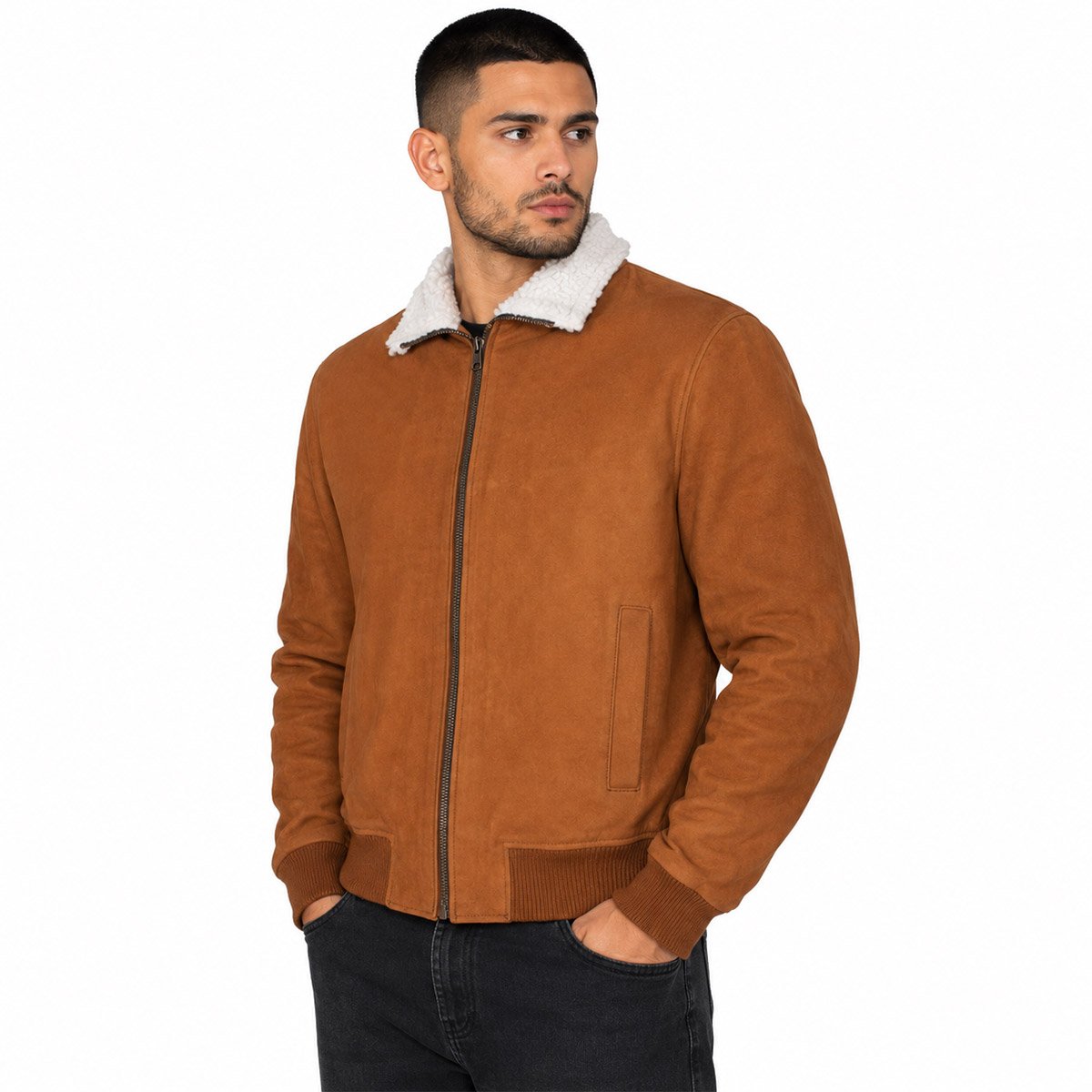 Chamarra Para Hombre Con Borrega Interior C11
