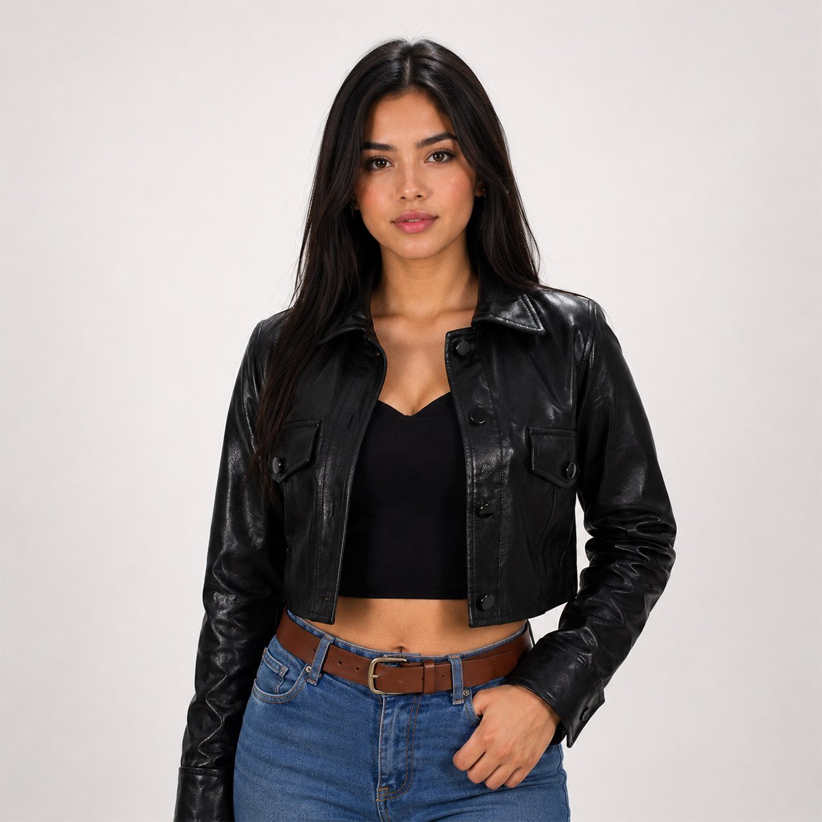 Chamarra Para Mujer Manga Larga Con Botones M22
