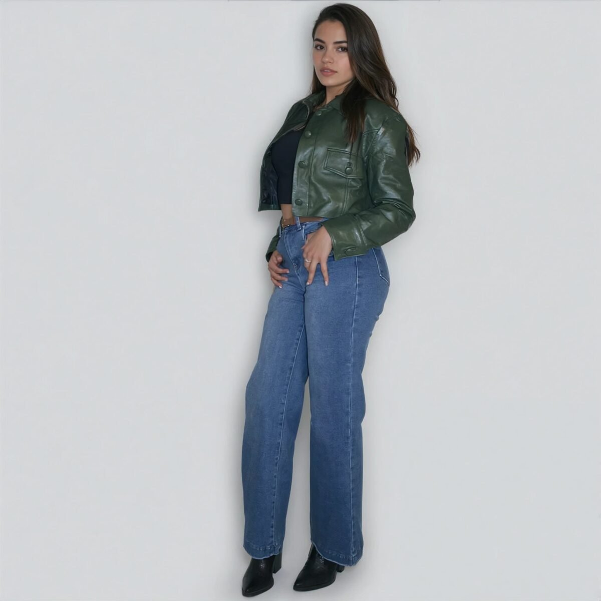 Chamarra Para Mujer Manga Larga Con Botones M22 - Image 4