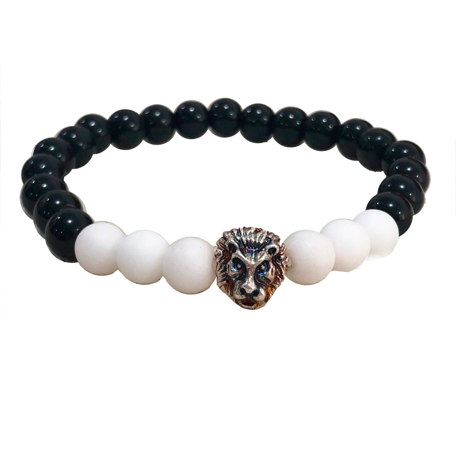 Pulsera De Piedra Natural Con León Moda Para Hombre 2ph