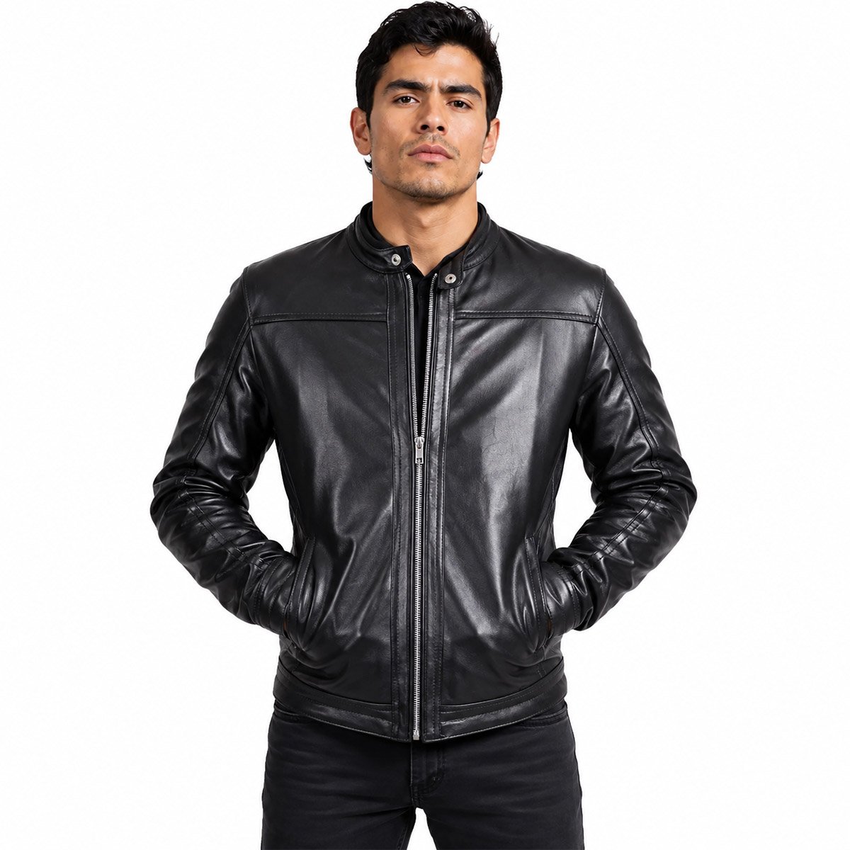 Chamarra de piel para hombre C3E