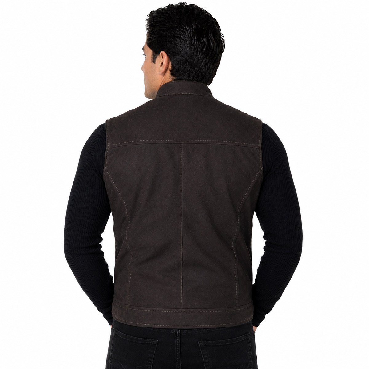 Chaleco de piel para hombre CH70N - Image 3
