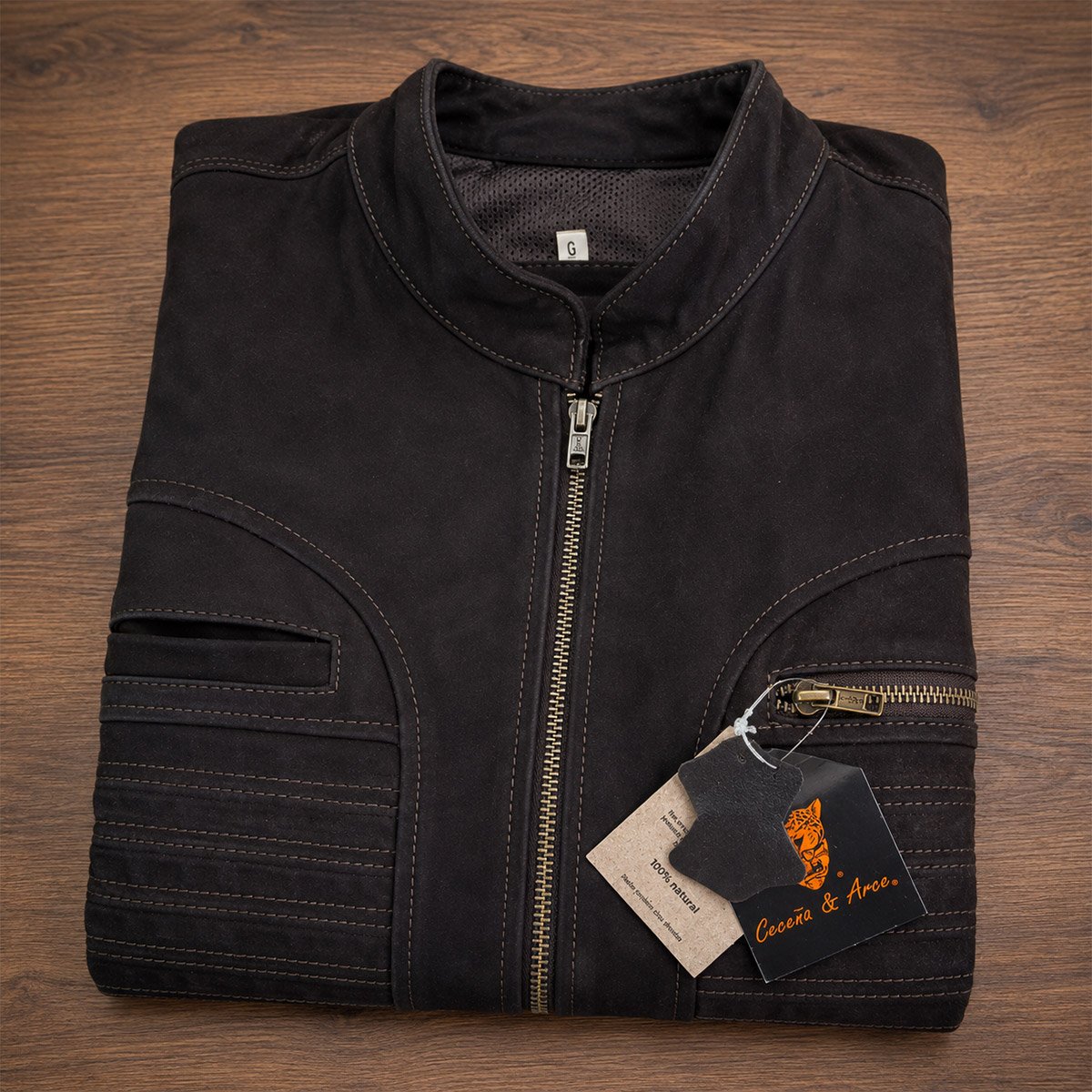Chaleco de piel para hombre CH70N - Image 8