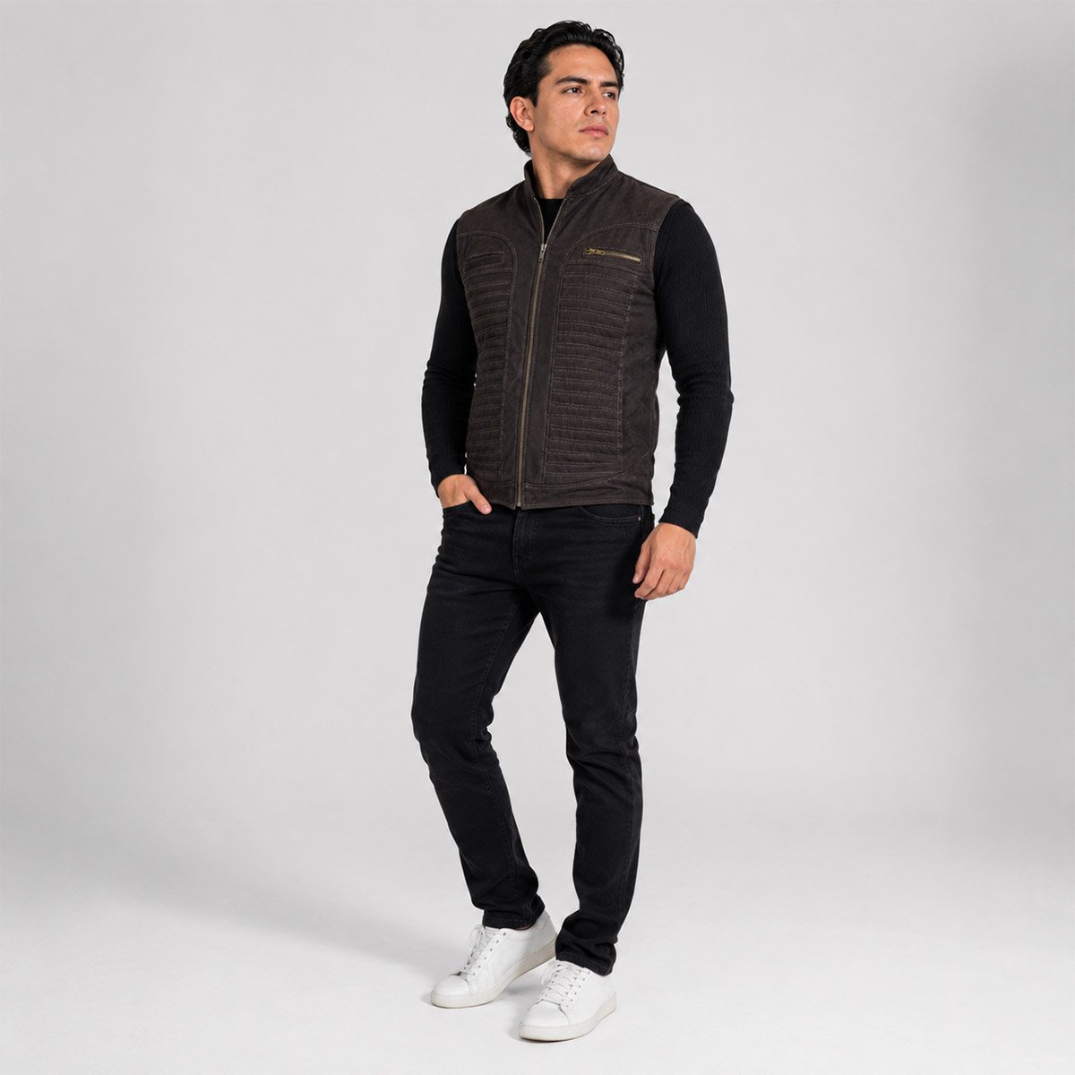 Chaleco de piel para hombre CH70N - Image 9