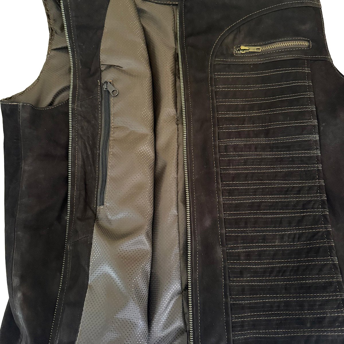 Chaleco de piel para hombre CH70N - Image 6
