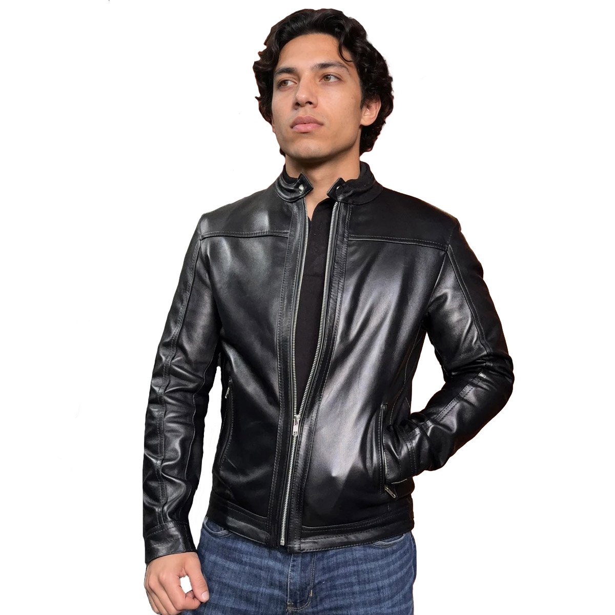 Chamarra de piel para hombre C3E