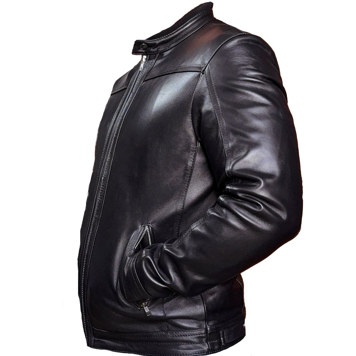 Chamarra de piel para hombre C3E - Image 6